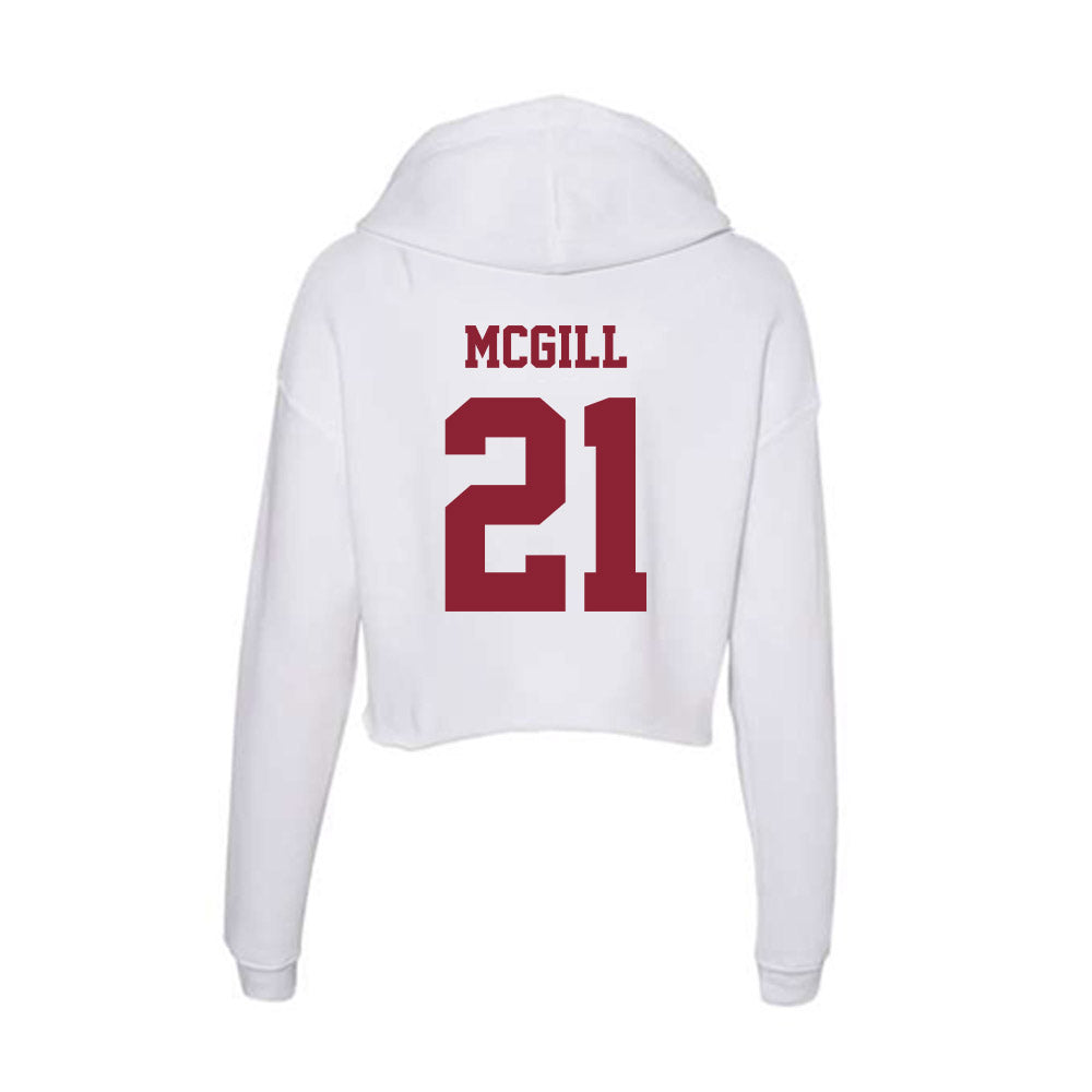 UMass - NCAA Football : Jeremiah Mcgill - Women's Crop Fleece Hooded Sweatshirt-1