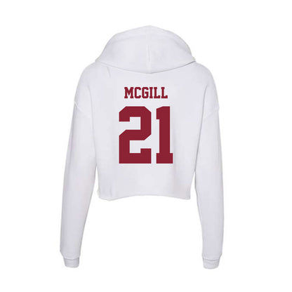 UMass - NCAA Football : Jeremiah Mcgill - Women's Crop Fleece Hooded Sweatshirt-1