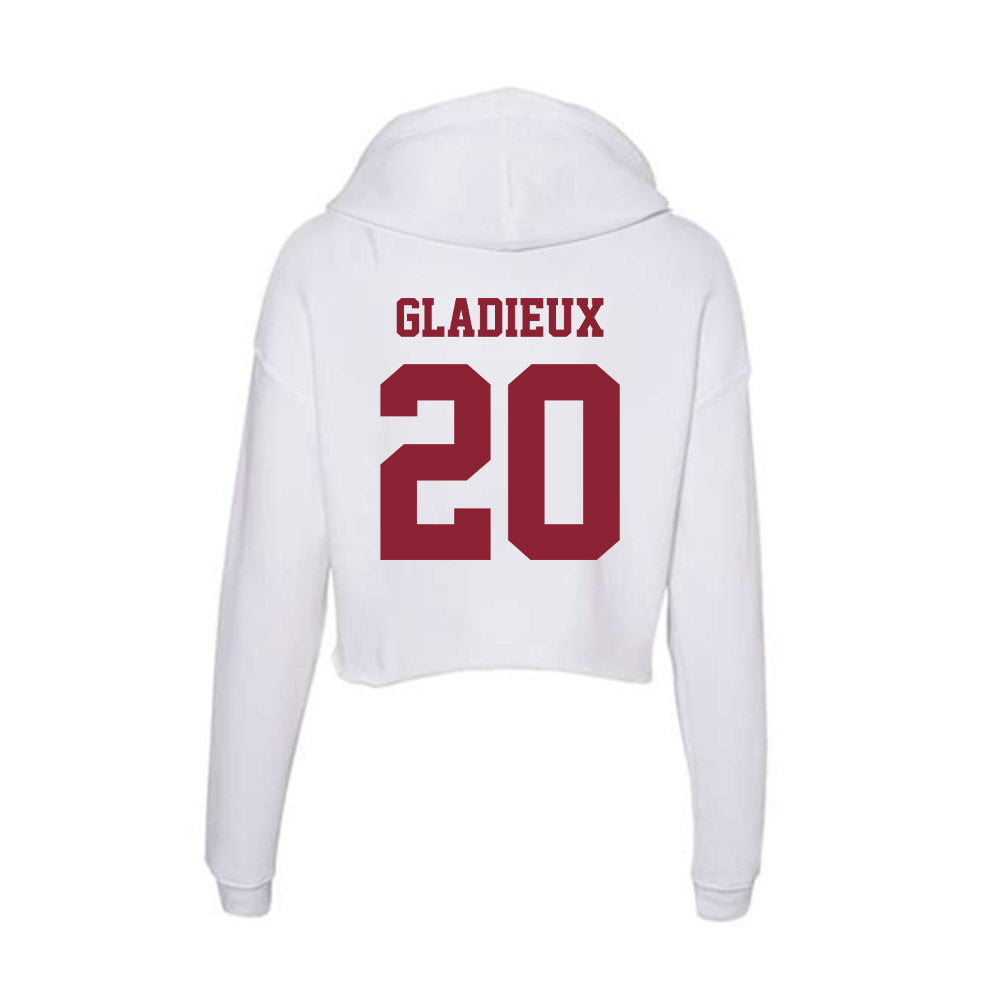 UMass - NCAA Women's Basketball : Tessa Gladieux - Women's Crop Fleece Hooded Sweatshirt-1