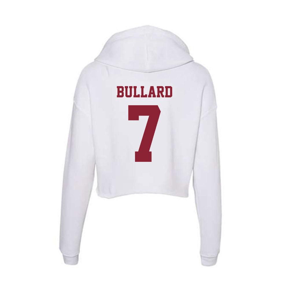 UMass - NCAA Women's Basketball : Leah Bullard - Women's Crop Fleece Hoodie-1