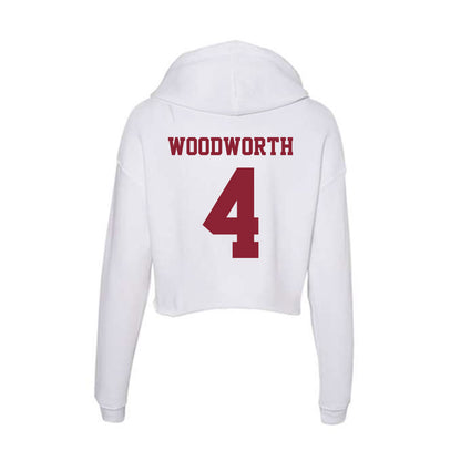 UMass - NCAA Softball : Lily Woodworth - Women's Crop Fleece Hoodie-1