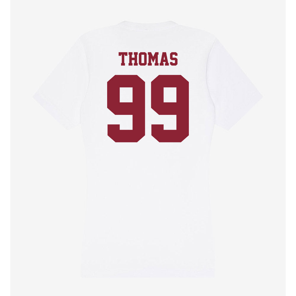 UMass - NCAA Football : Kamarion Thomas - Women's V-Neck T-Shirt-1