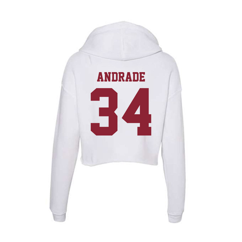 UMass - NCAA Football : Payton Andrade - Women's Crop Fleece Hoodie-1