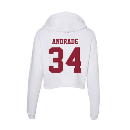 UMass - NCAA Football : Payton Andrade - Women's Crop Fleece Hoodie-1
