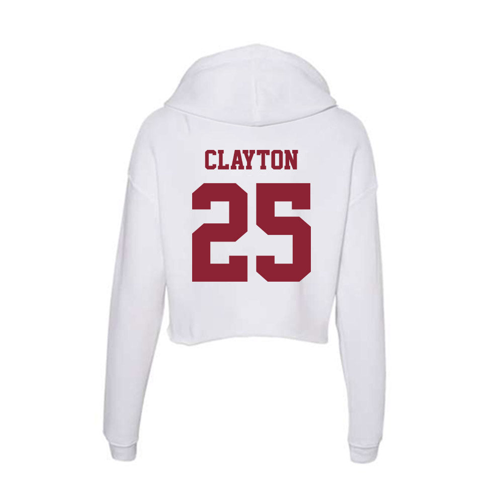 UMass - NCAA Men's Lacrosse : Tyler Clayton - Women's Crop Fleece Hoodie-1