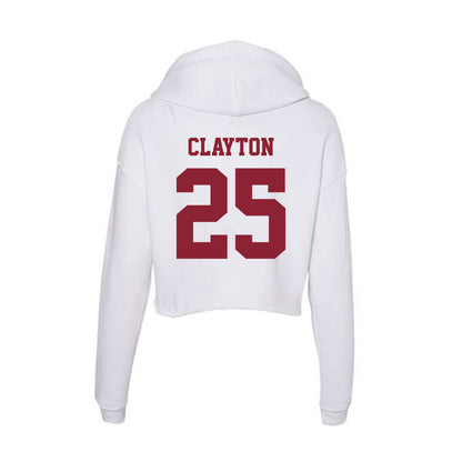 UMass - NCAA Men's Lacrosse : Tyler Clayton - Women's Crop Fleece Hoodie-1