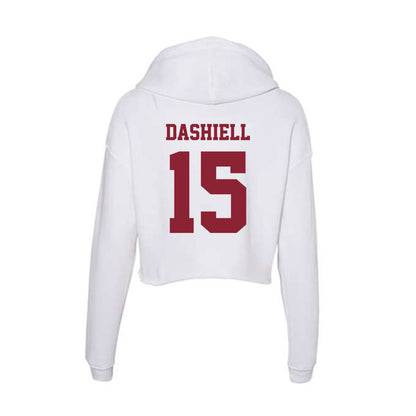 UMass - NCAA Football : Tavian Dashiell - Women's Crop Fleece Hoodie-1