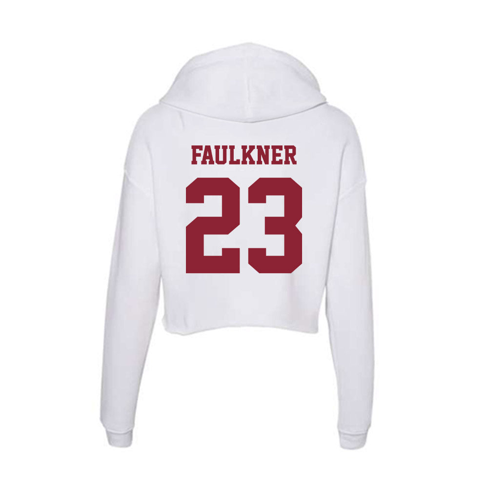 UMass - NCAA Football : Elijah Faulkner - Women's Crop Fleece Hoodie-1