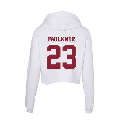 UMass - NCAA Football : Elijah Faulkner - Women's Crop Fleece Hoodie-1