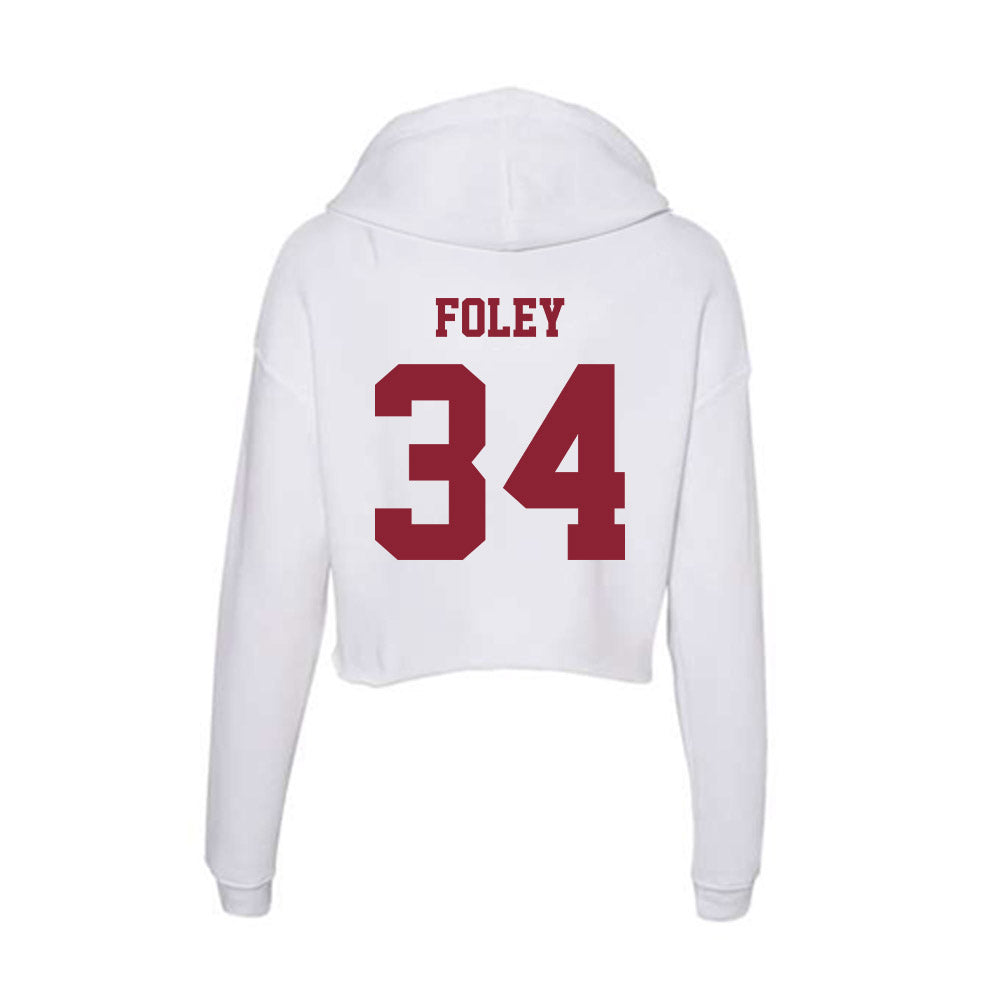 UMass - NCAA Women's Soccer : Maelyn Foley - Women's Crop Fleece Hoodie-1