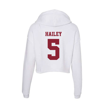 UMass - NCAA Men's Basketball : Cam Hailey - Women's Crop Fleece Hooded Sweatshirt-1