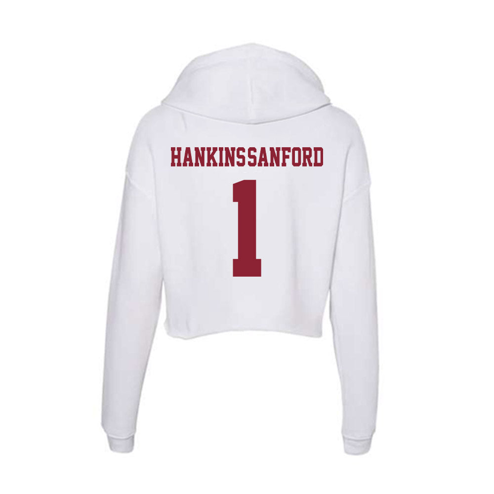  - NCAA Men's Basketball : Daniel Hankins-Sanford - Women's Crop Fleece Hoodie-1