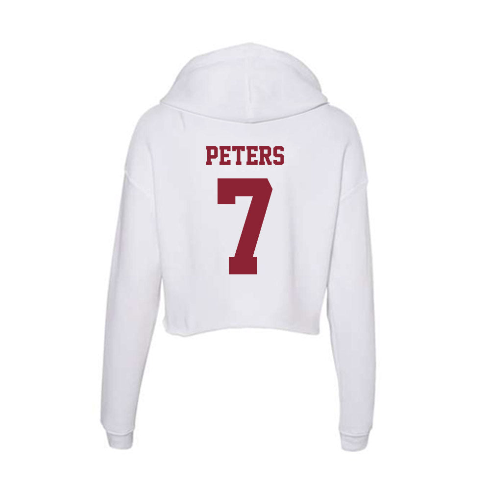 UMass - NCAA Men's Lacrosse : Jack Peters - Women's Crop Fleece Hoodie-1