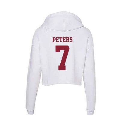 UMass - NCAA Men's Lacrosse : Jack Peters - Women's Crop Fleece Hoodie-1