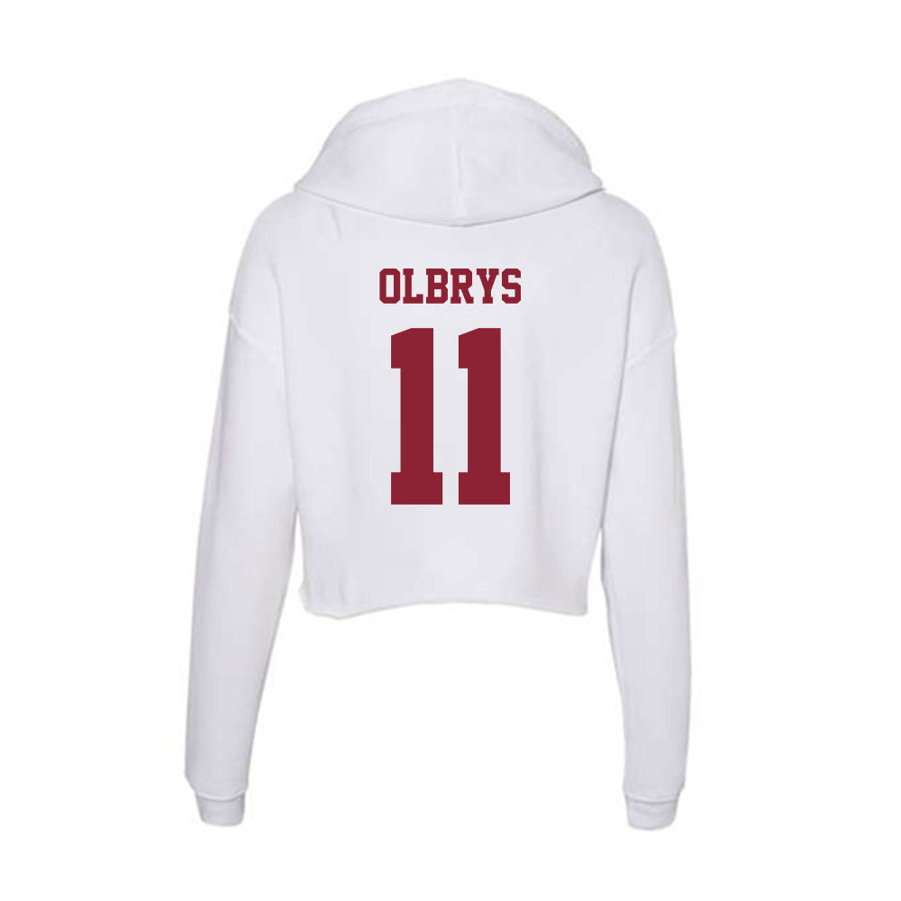  - NCAA Women's Basketball : Megan Olbrys - Women's Crop Fleece Hoodie-1