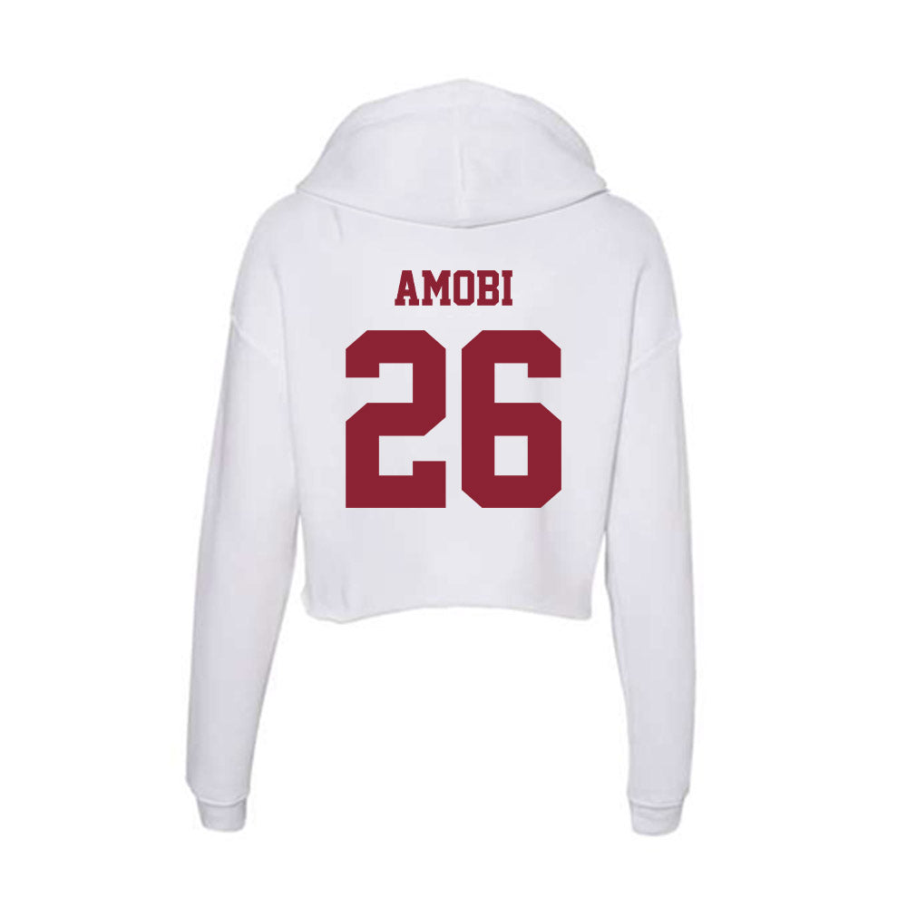 UMass - NCAA Football : Chibuzo Amobi - Women's Crop Fleece Hooded Sweatshirt-1