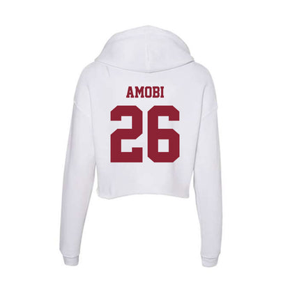 UMass - NCAA Football : Chibuzo Amobi - Women's Crop Fleece Hooded Sweatshirt-1