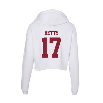 UMass - NCAA Football : Zachary Betts - Women's Crop Fleece Hoodie-1