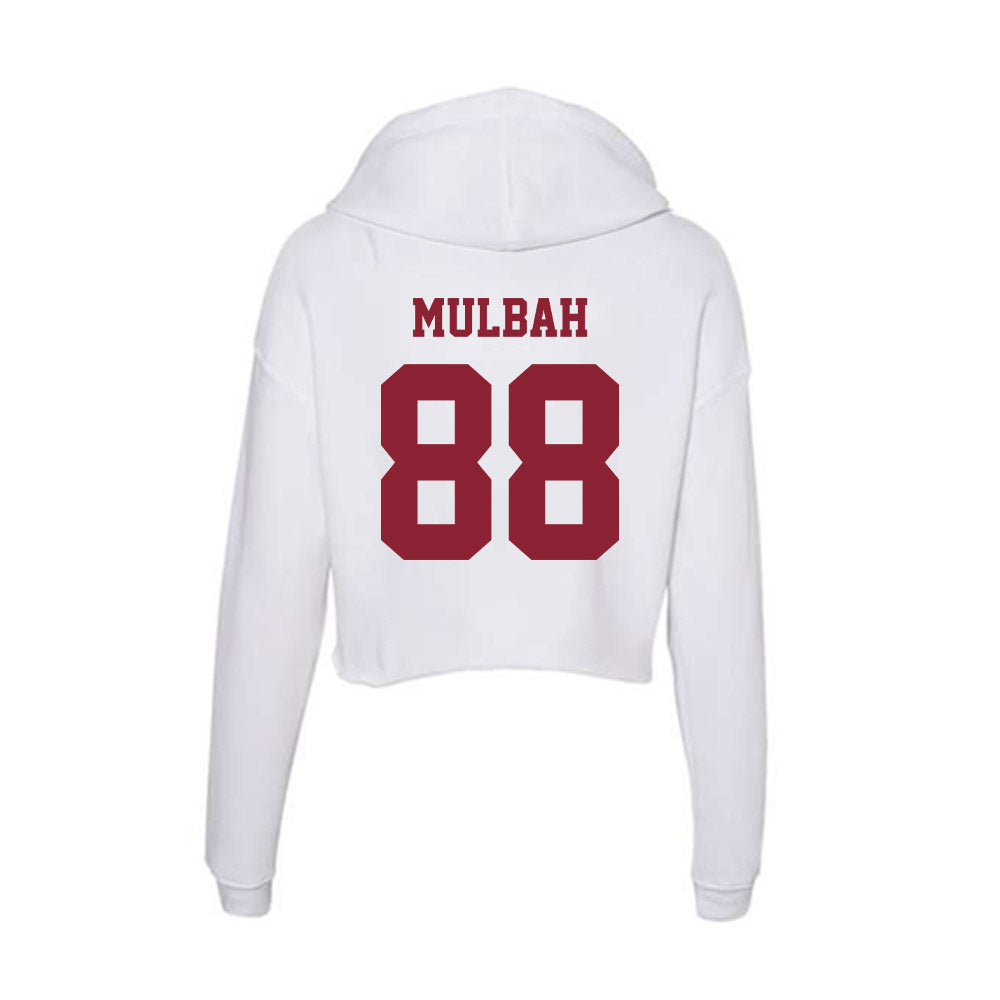UMass - NCAA Football : Samuel Mulbah - Women's Crop Fleece Hoodie-1