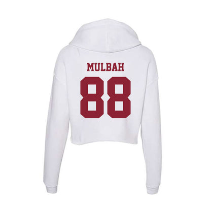UMass - NCAA Football : Samuel Mulbah - Women's Crop Fleece Hoodie-1