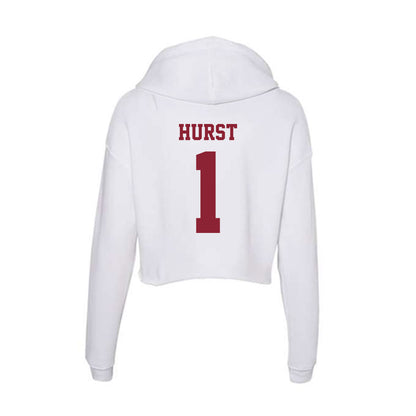UMass - NCAA Women's Basketball : Reagan Hurst - Women's Crop Fleece Hooded Sweatshirt-1