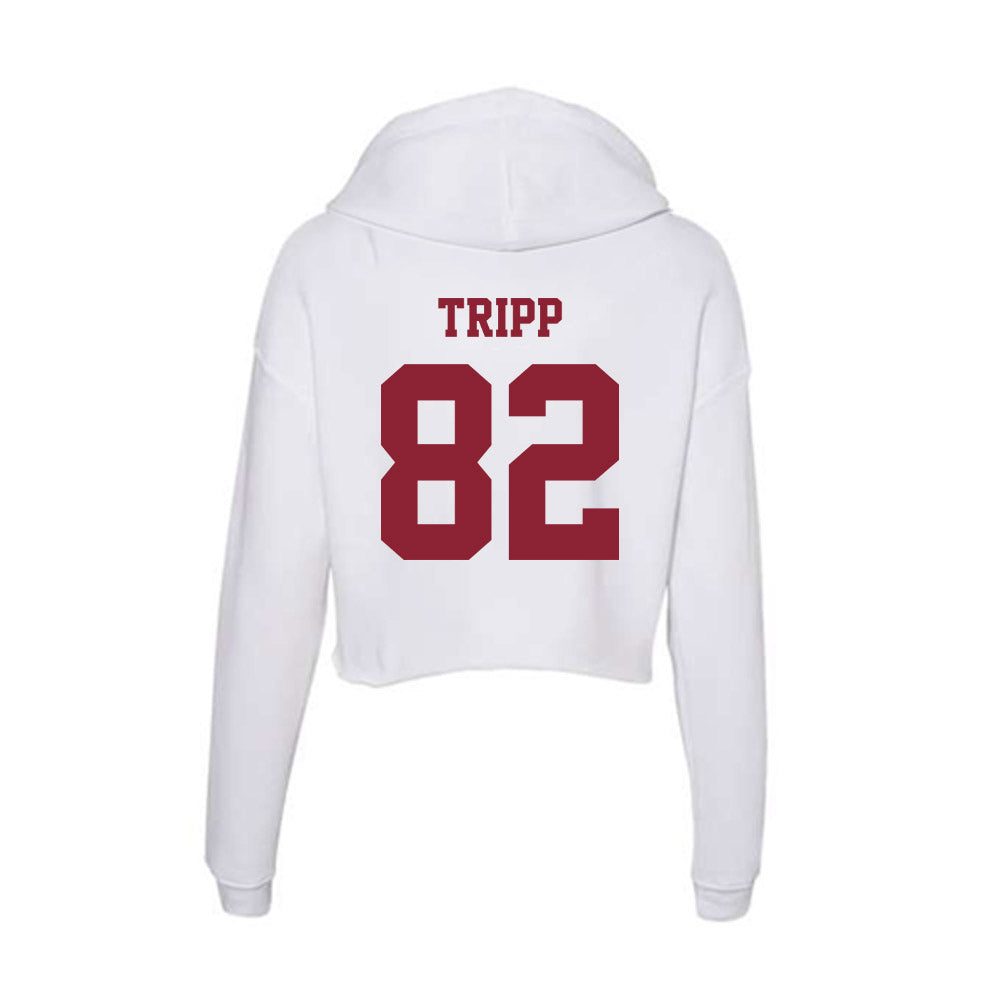 UMass - NCAA Football : Joshua Tripp - Women's Crop Fleece Hooded Sweatshirt-1