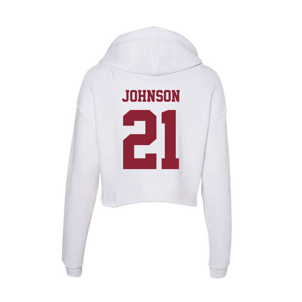 UMass - NCAA Football : Terron Johnson - Women's Crop Fleece Hoodie-1