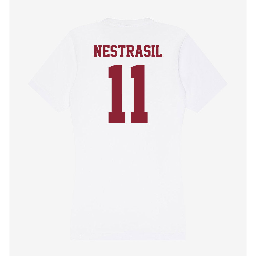 UMass - NCAA Men's Ice Hockey : Vaclav Nestrasil - Women's V-Neck T-Shirt-1