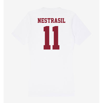 UMass - NCAA Men's Ice Hockey : Vaclav Nestrasil - Women's V-Neck T-Shirt-1