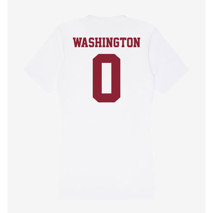 UMass - NCAA Football : Jordan Washington - Women's V-Neck T-Shirt-1
