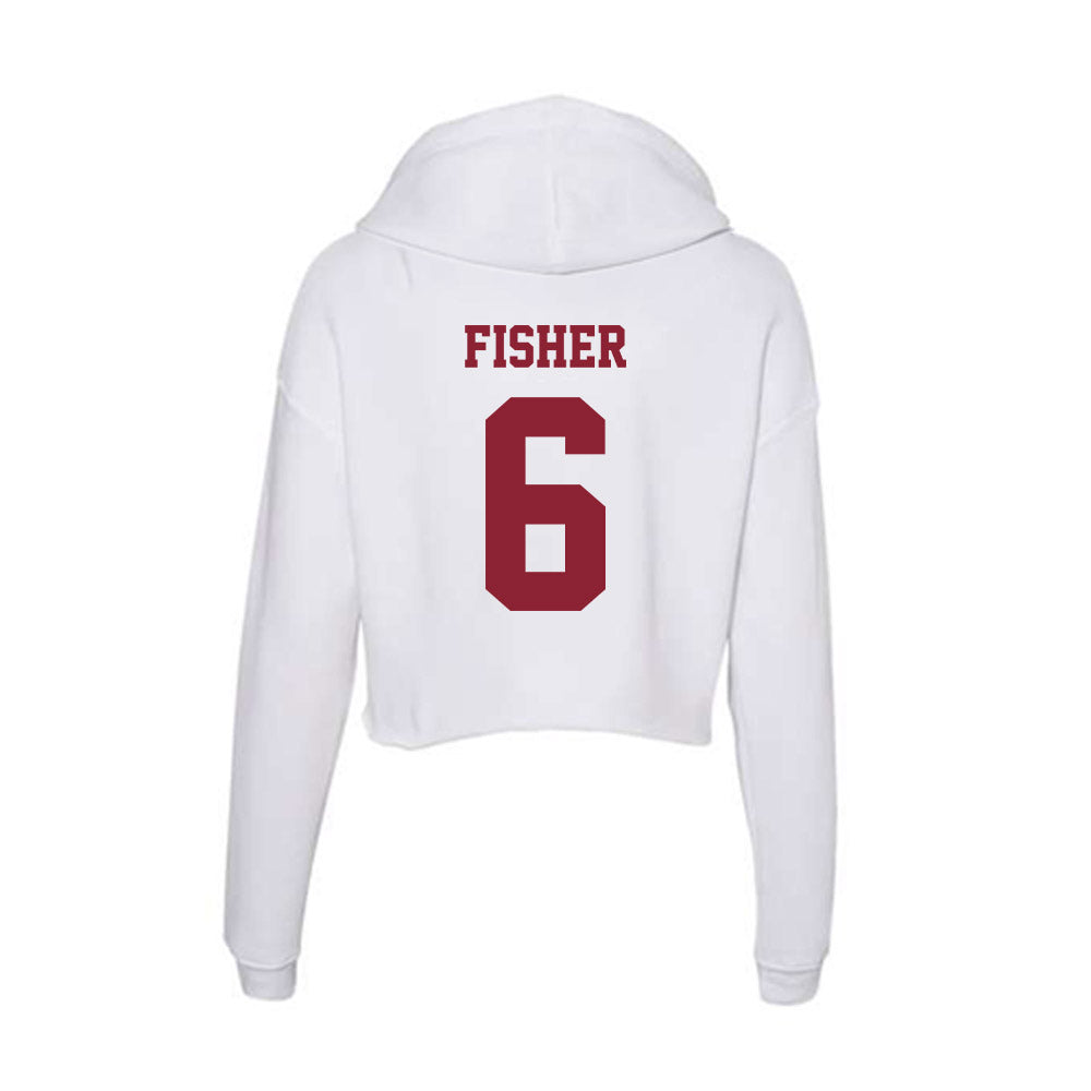 UMass - NCAA Women's Soccer : Libby Fisher - Women's Crop Fleece Hooded Sweatshirt-1