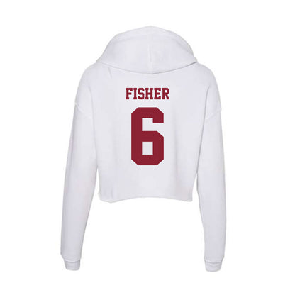 UMass - NCAA Women's Soccer : Libby Fisher - Women's Crop Fleece Hooded Sweatshirt-1