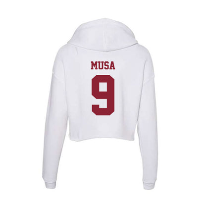  - NCAA Men's Ice Hockey : Jack Musa - Women's Crop Fleece Hoodie-1