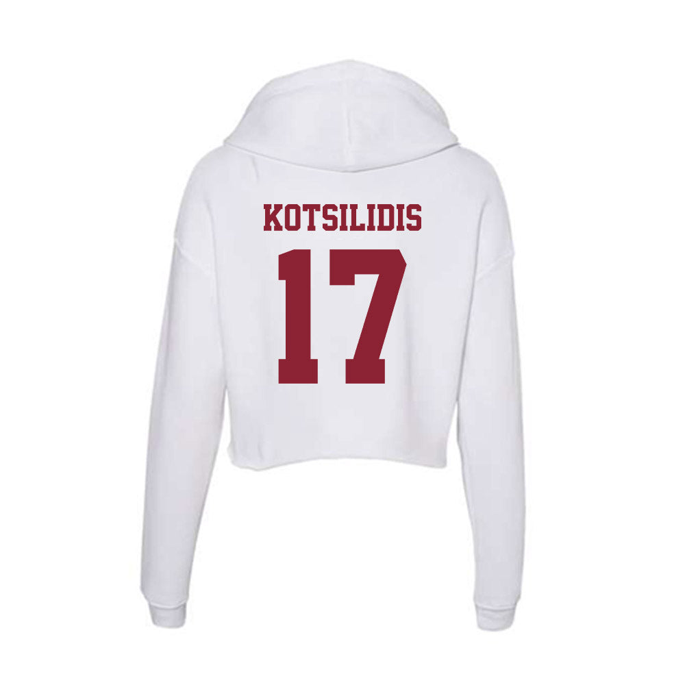 UMass - NCAA Men's Lacrosse : Max Kotsilidis - Women's Crop Fleece Hoodie-1