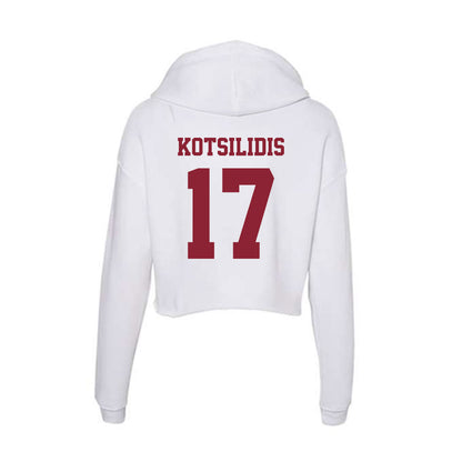UMass - NCAA Men's Lacrosse : Max Kotsilidis - Women's Crop Fleece Hoodie-1