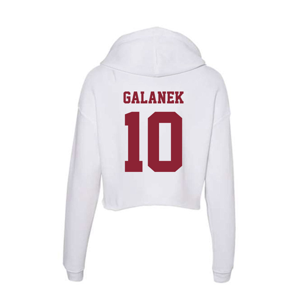 UMass - NCAA Men's Ice Hockey : Jack Galanek - Women's Crop Fleece Hoodie-1