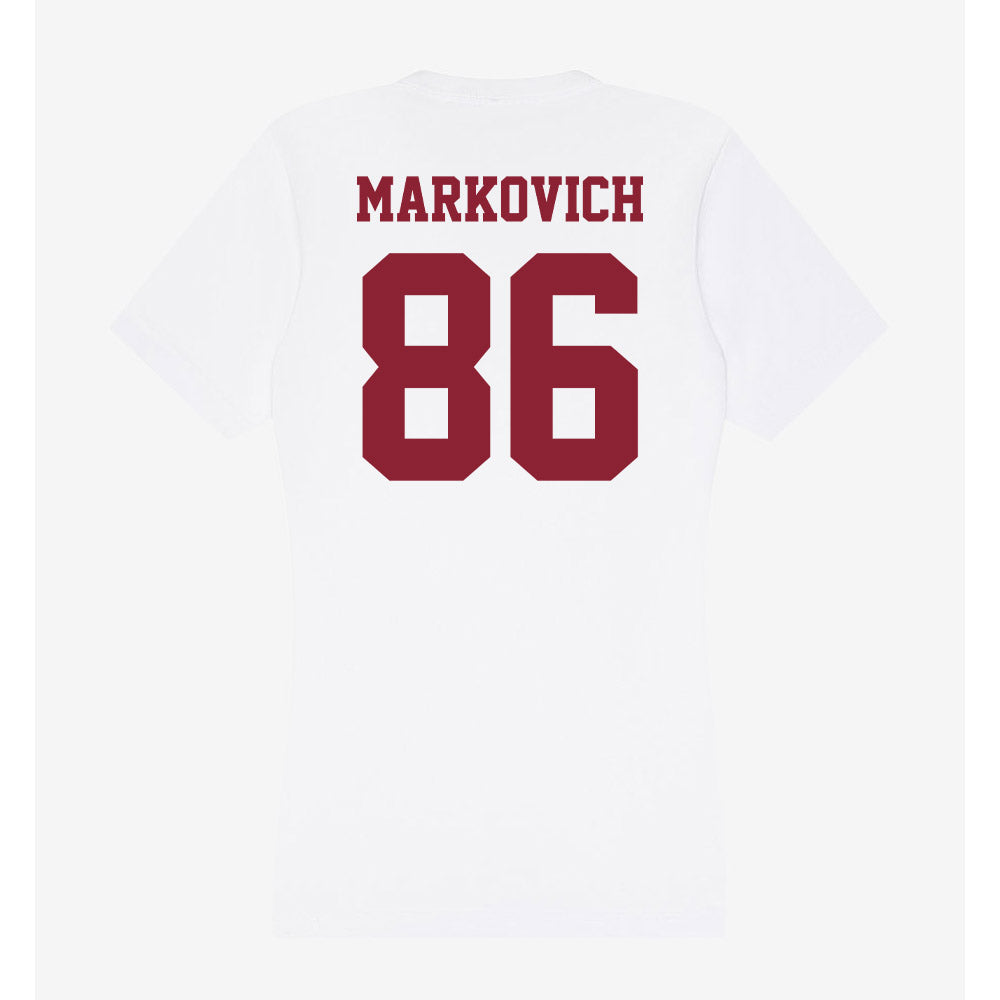 UMass - NCAA Football : Jax Markovich - Women's V-Neck T-Shirt-1