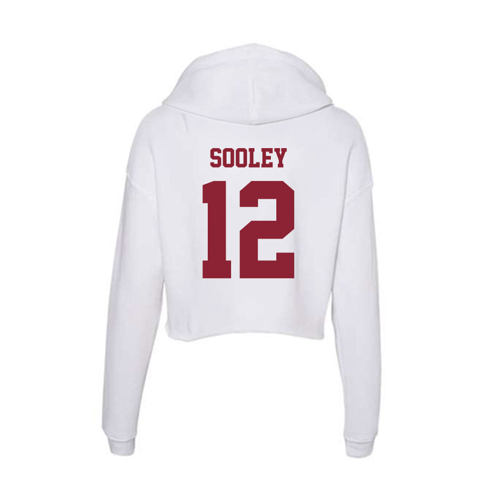 UMass - NCAA Women's Basketball : Kylie Sooley - Women's Crop Fleece Hooded Sweatshirt-1