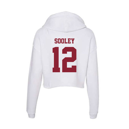 UMass - NCAA Women's Basketball : Kylie Sooley - Women's Crop Fleece Hooded Sweatshirt-1