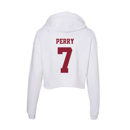 UMass - NCAA Football : Will Perry - Women's Crop Fleece Hoodie-1