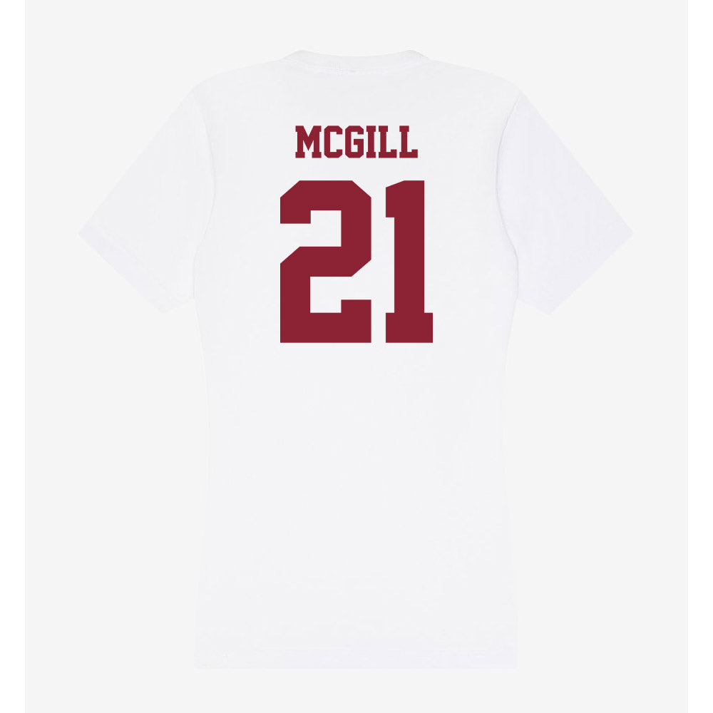 UMass - NCAA Football : Jeremiah Mcgill - Women's V-Neck T-Shirt-1