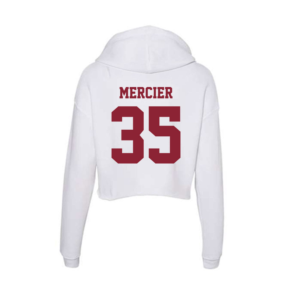 UMass - NCAA Baseball : Brayden Mercier - Women's Crop Fleece Hoodie-1