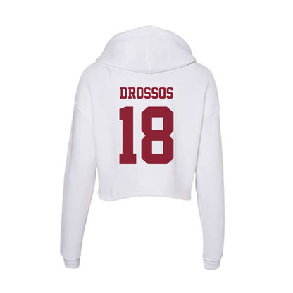 UMass - NCAA Football : Dinos Drossos - Women's Crop Fleece Hoodie-1