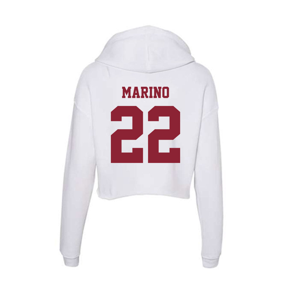 UMass - NCAA Women's Lacrosse : Kennady Marino - Women's Crop Fleece Hoodie-1