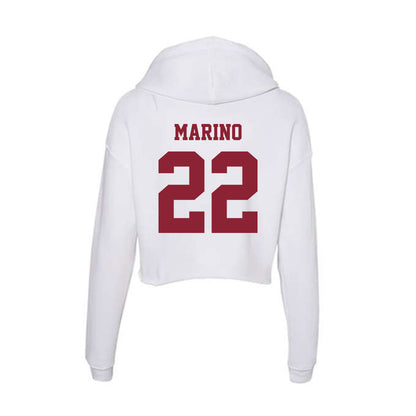 UMass - NCAA Women's Lacrosse : Kennady Marino - Women's Crop Fleece Hoodie-1