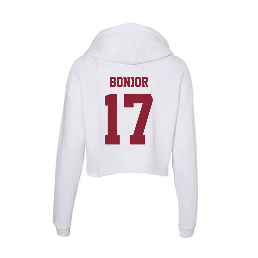 UMass - NCAA Baseball : Vance Bonior - Women's Crop Fleece Hoodie-1