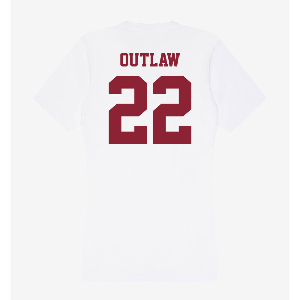 UMass - NCAA Men's Basketball : Charles Outlaw - Women's V-Neck T-Shirt-1