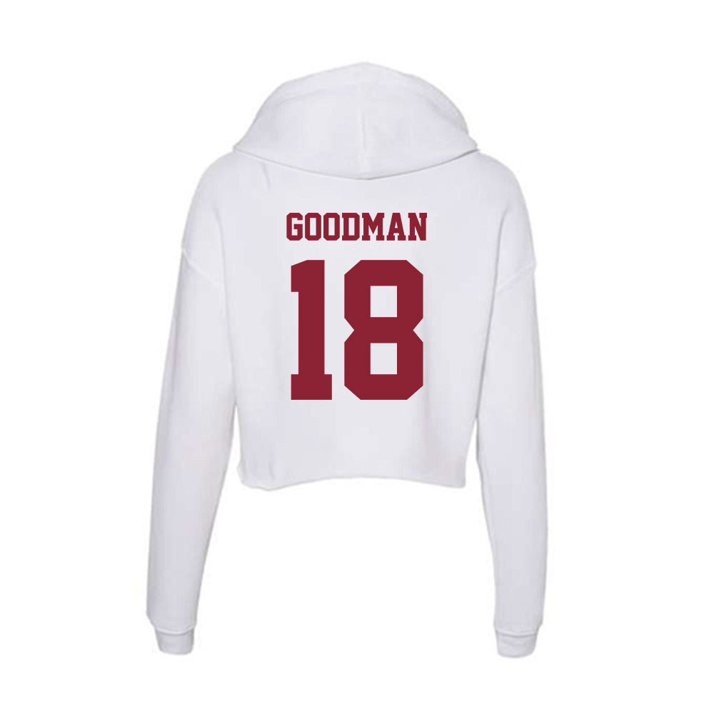 UMass - NCAA Baseball : Michael Goodman - Women's Crop Fleece Hoodie-1