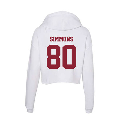 UMass - NCAA Football : Isaiah Simmons - Women's Crop Fleece Hooded Sweatshirt-1