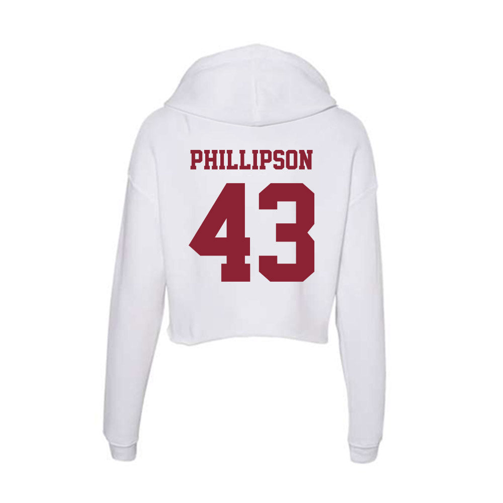 UMass - NCAA Football : Edward Phillipson - Women's Crop Fleece Hoodie-1